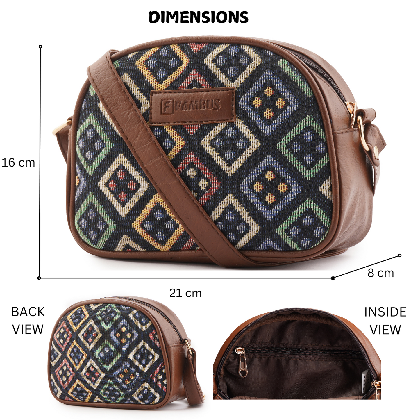 DICE PRINT- JUTE SIDE SLING