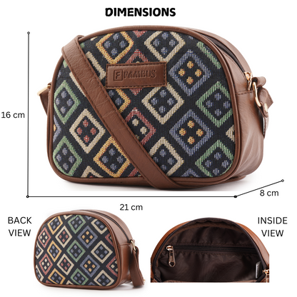 DICE PRINT- JUTE SIDE SLING