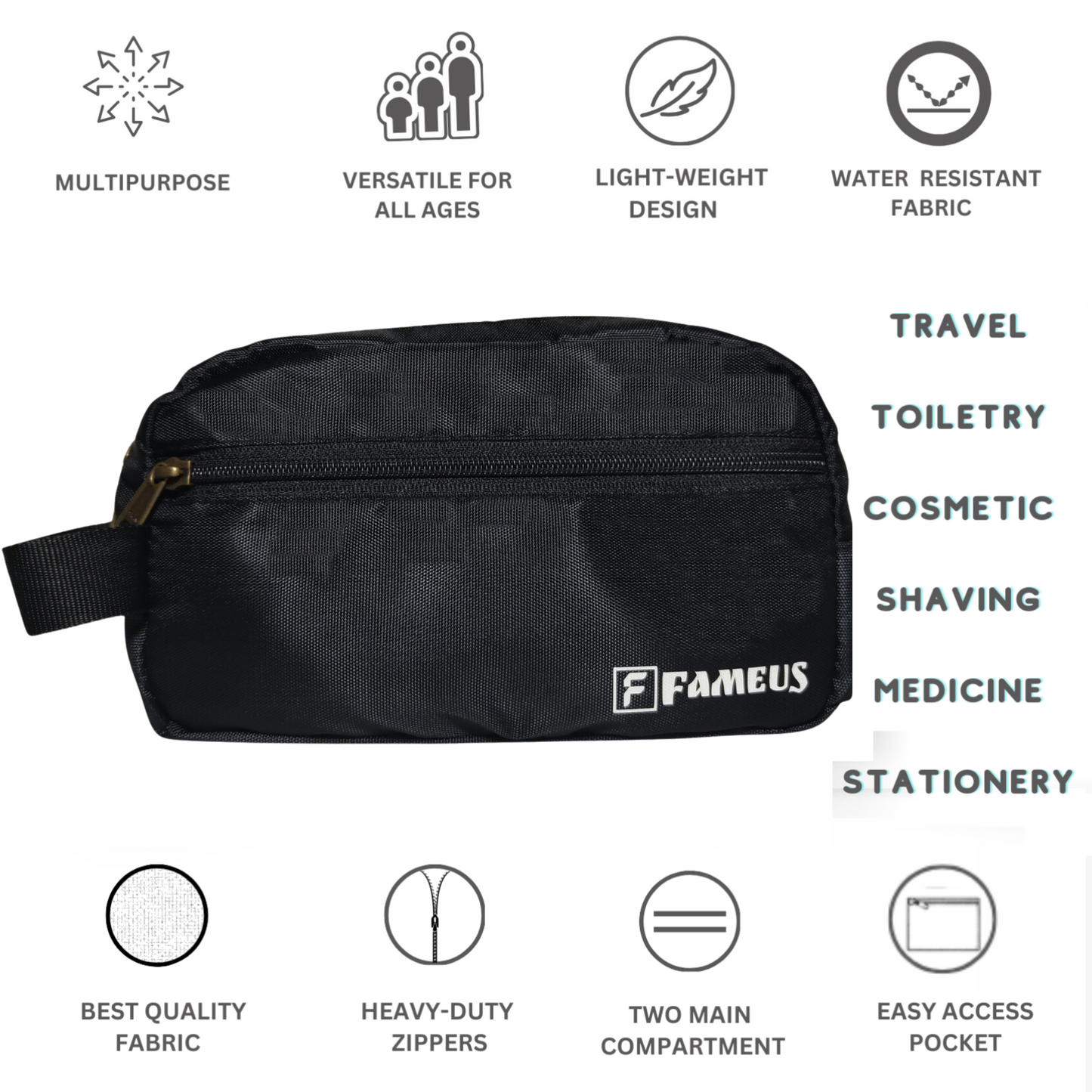 multipurpose pouch - black