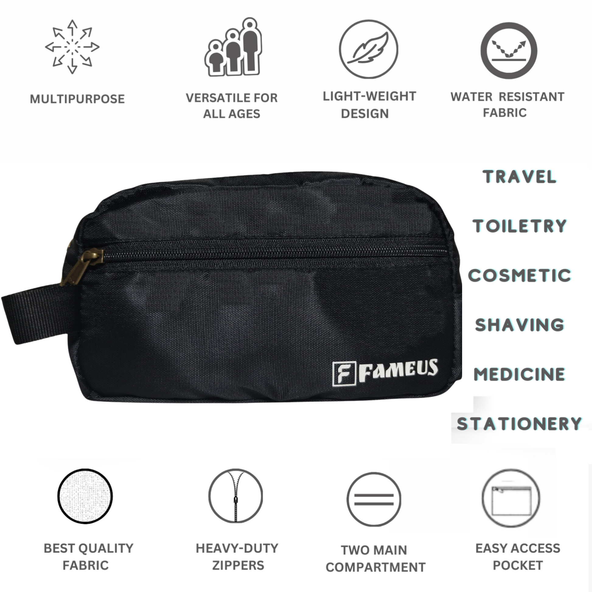 multipurpose pouch - black
