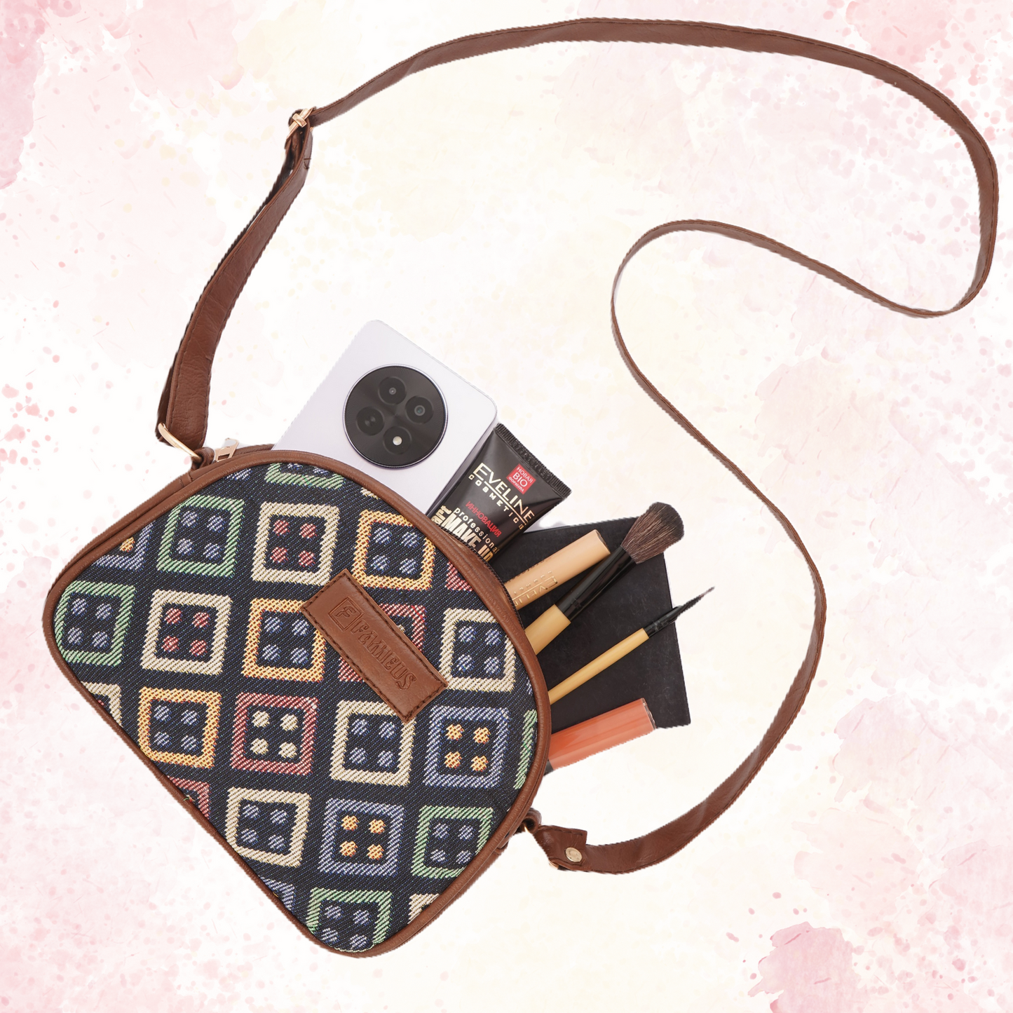 DICE PRINT- JUTE SIDE SLING