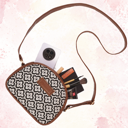 FLOWER PRINT- JUTE SIDE SLING