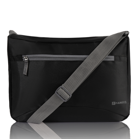 BASICS Black- Unisex Messenger Bag